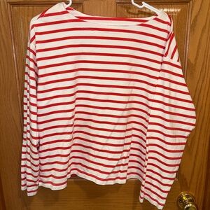 Old Navy Red and White Striped Top